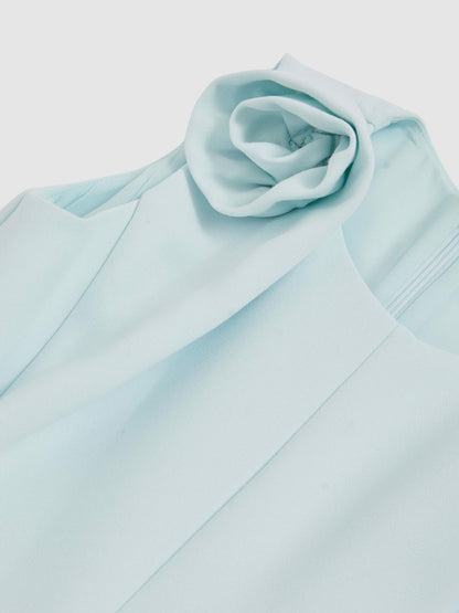 4-9 yrs Flower-Detail Fit-And-Flare Dress in Blue | Reiss Children & Baby New