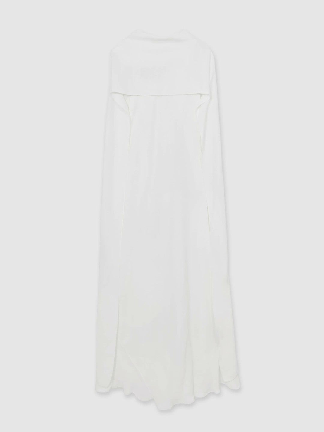 Crepe Cape Maxi Dress in White | Reiss Women Signature