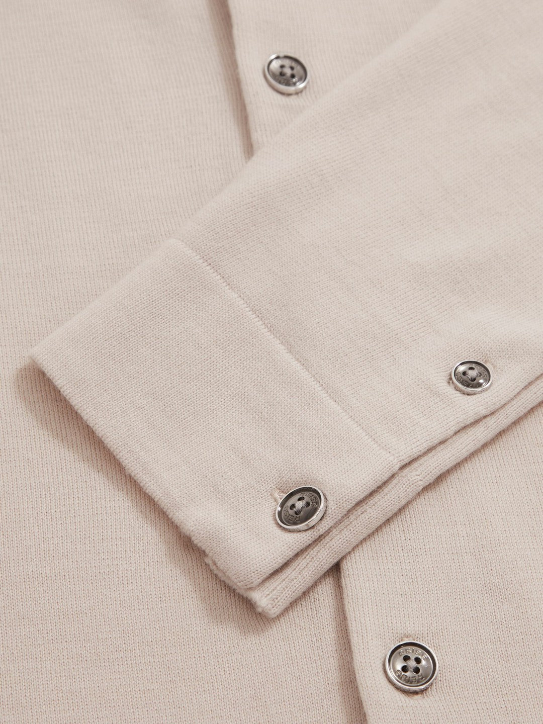 Merino Wool Button-Through Cardigan in Beige | Reiss Men Recommended
