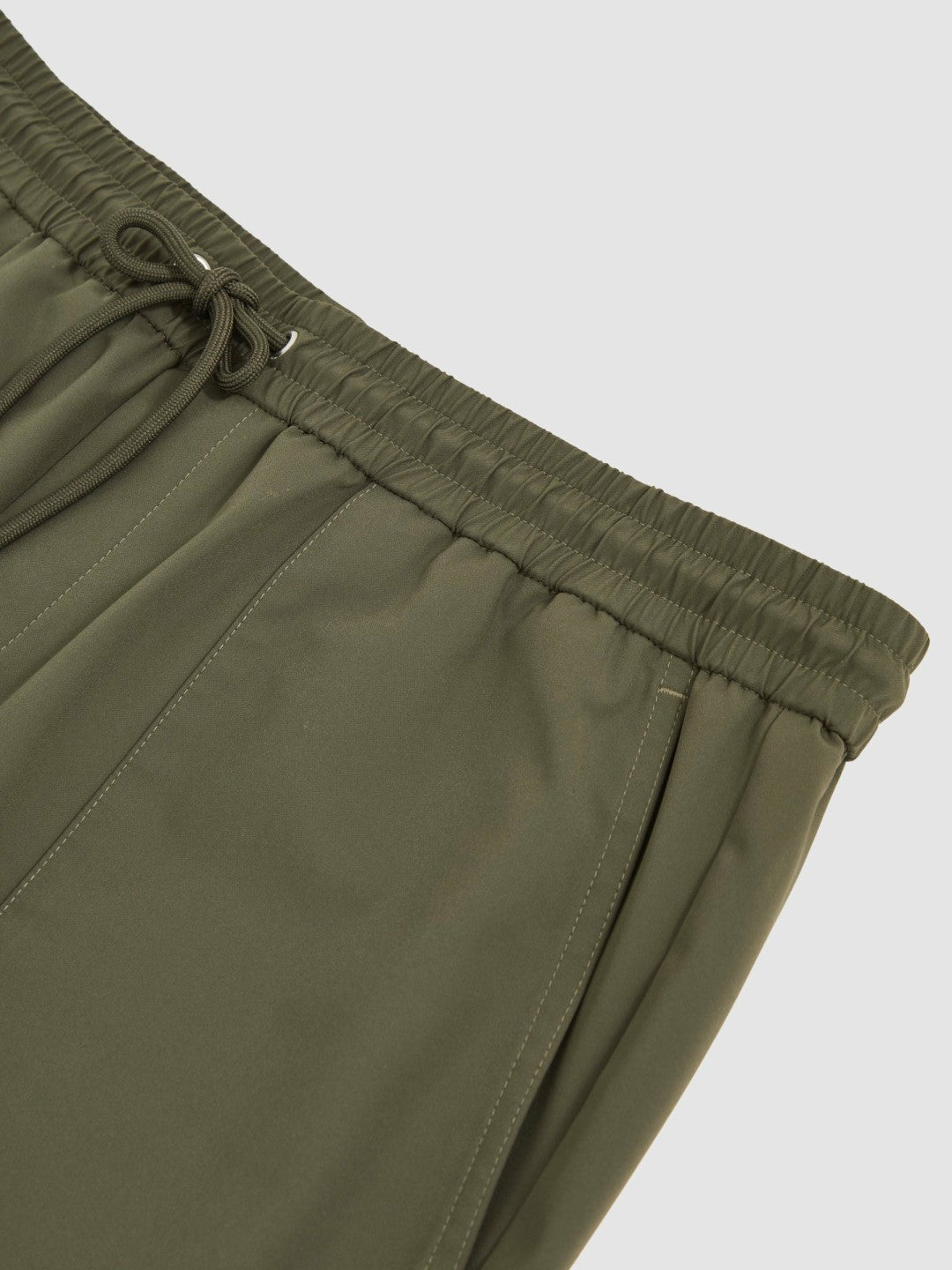 Drawstring Technical Cuffed Trousers in Green | Reiss Men Exclusive