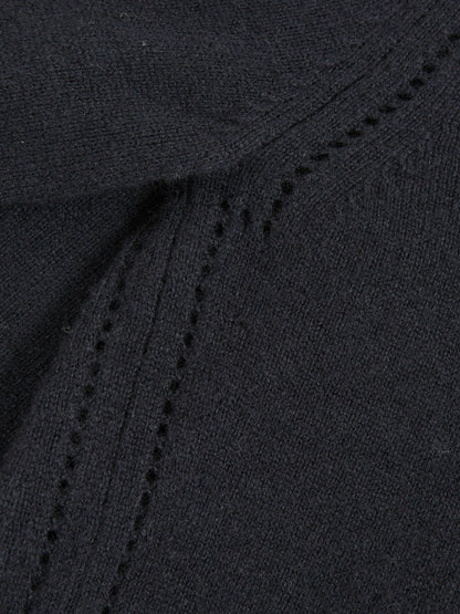 9-13 yrs Wool-Blend Open-Stitch Jumper with Cashmere in Navy | Reiss Children & Baby Premium