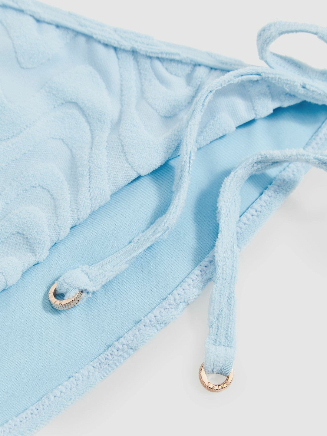 Textured Wave Bikini Bottoms in Blue | Reiss Women Signature