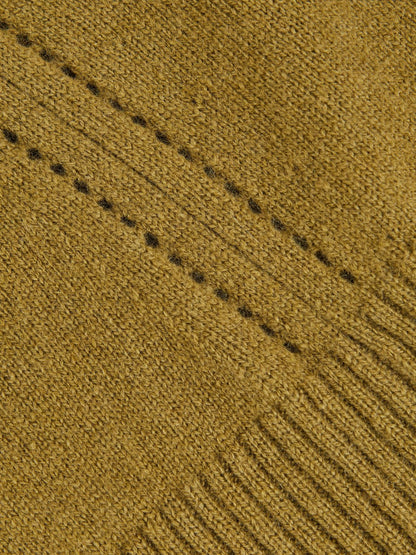 3-9 yrs Wool-Blend Open-Stitch Jumper with Cashmere in Khaki Green | Reiss Children & Baby Signature