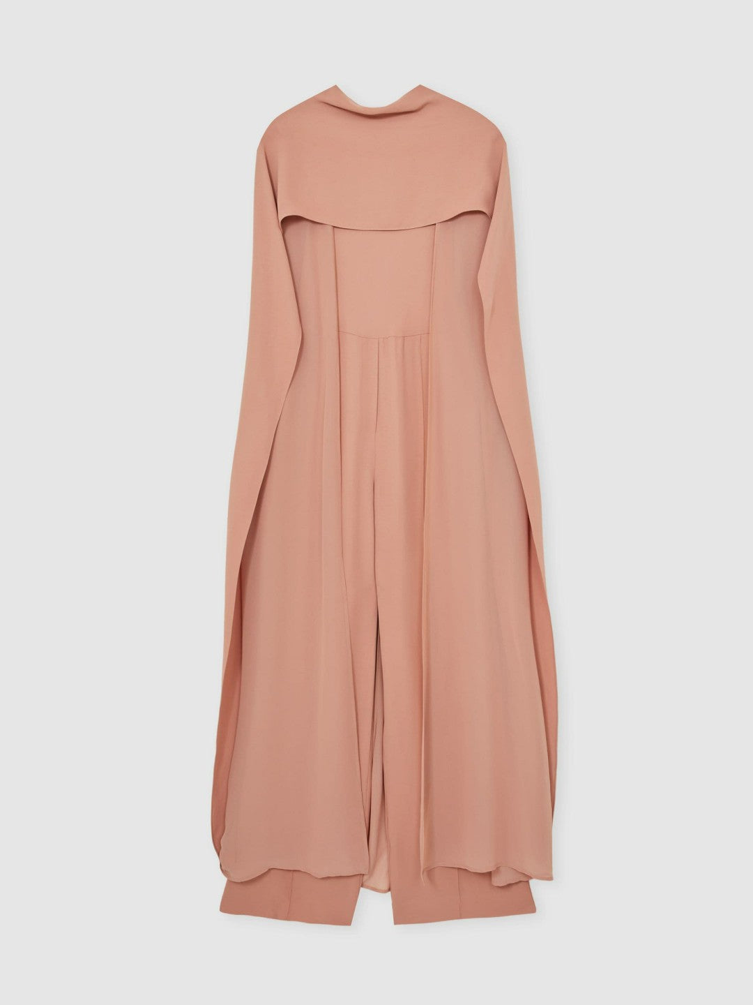 Wide-Leg Cape Jumpsuit in Pink | Reiss Women Recommended