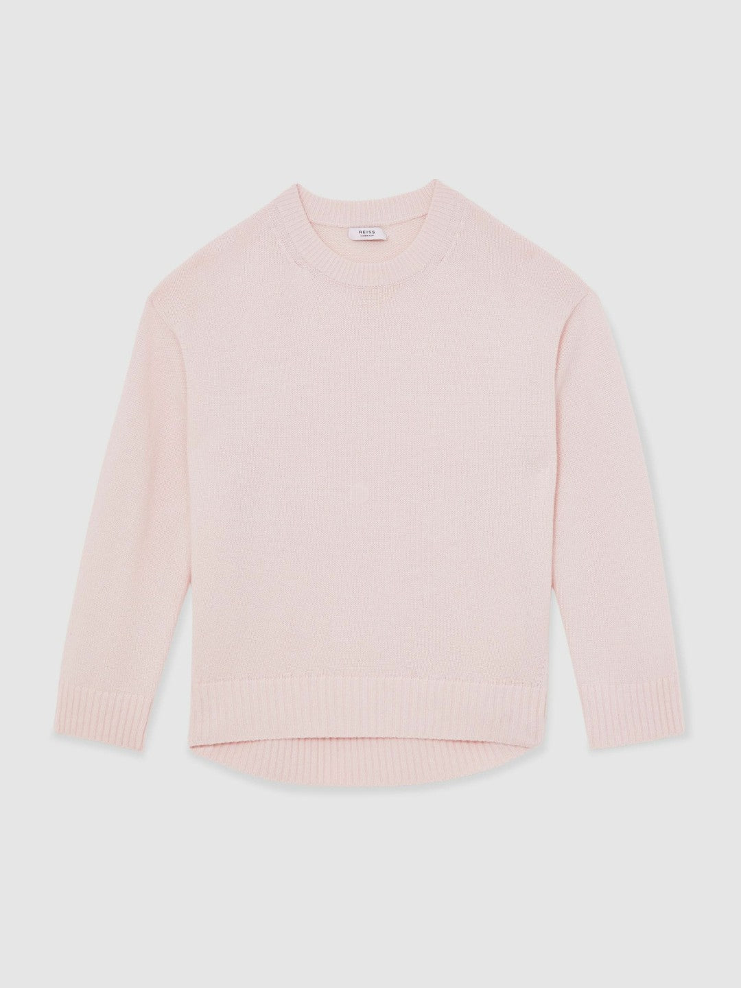 Wool-Cashmere Crew-Neck Jumper in Pink | Reiss Women Popular