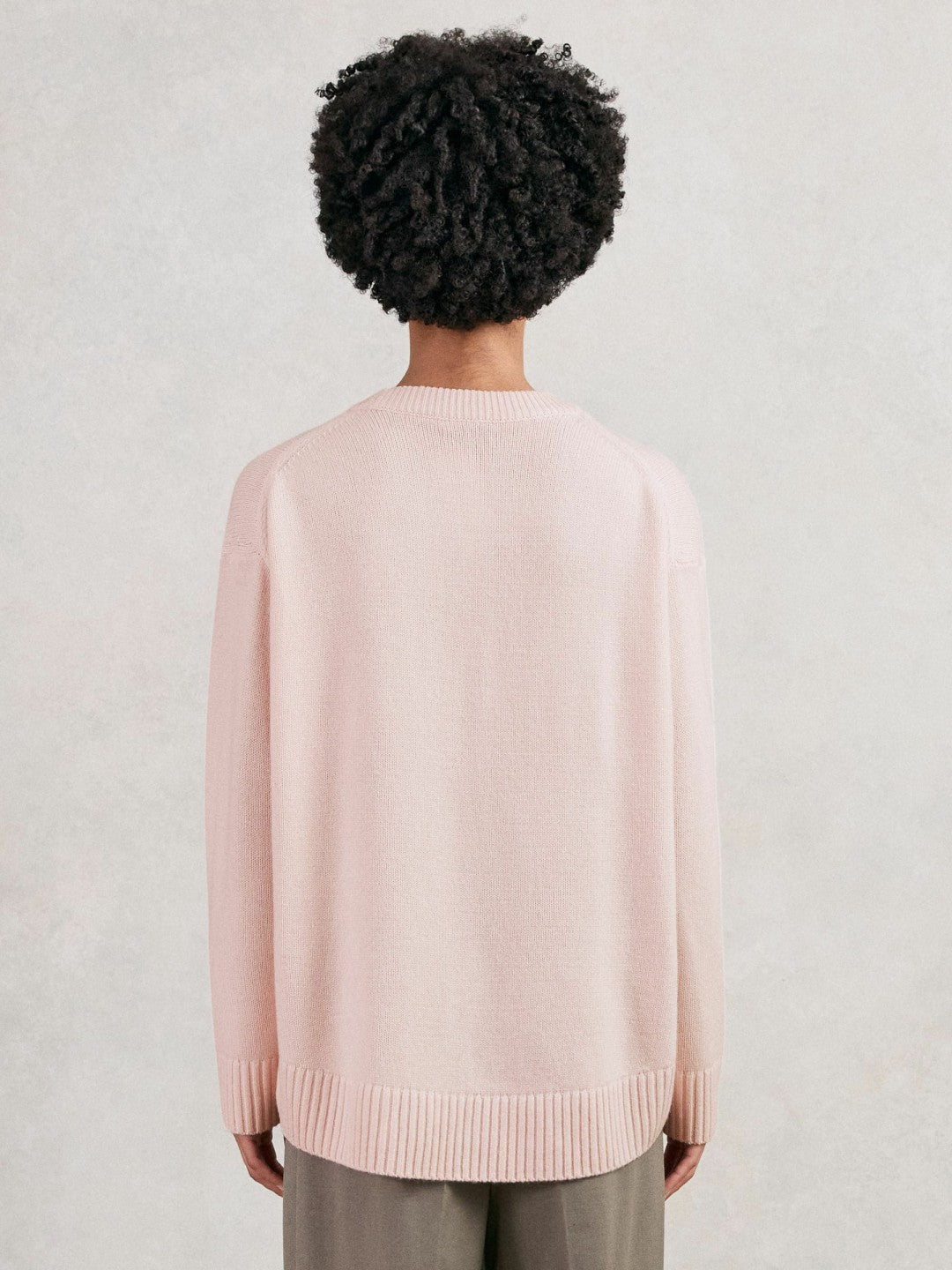 Wool-Cashmere Crew-Neck Jumper in Pink | Reiss Women Popular