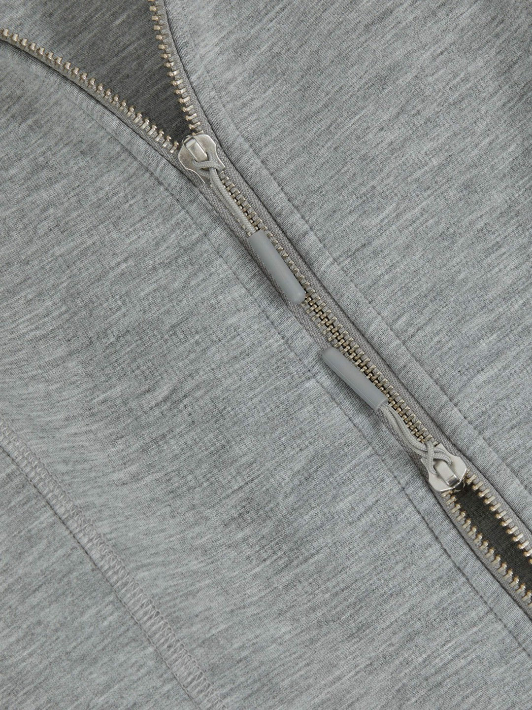 Funnel-Neck Zip-Through Sweatshirt in Grey | Reiss Women Best Seller