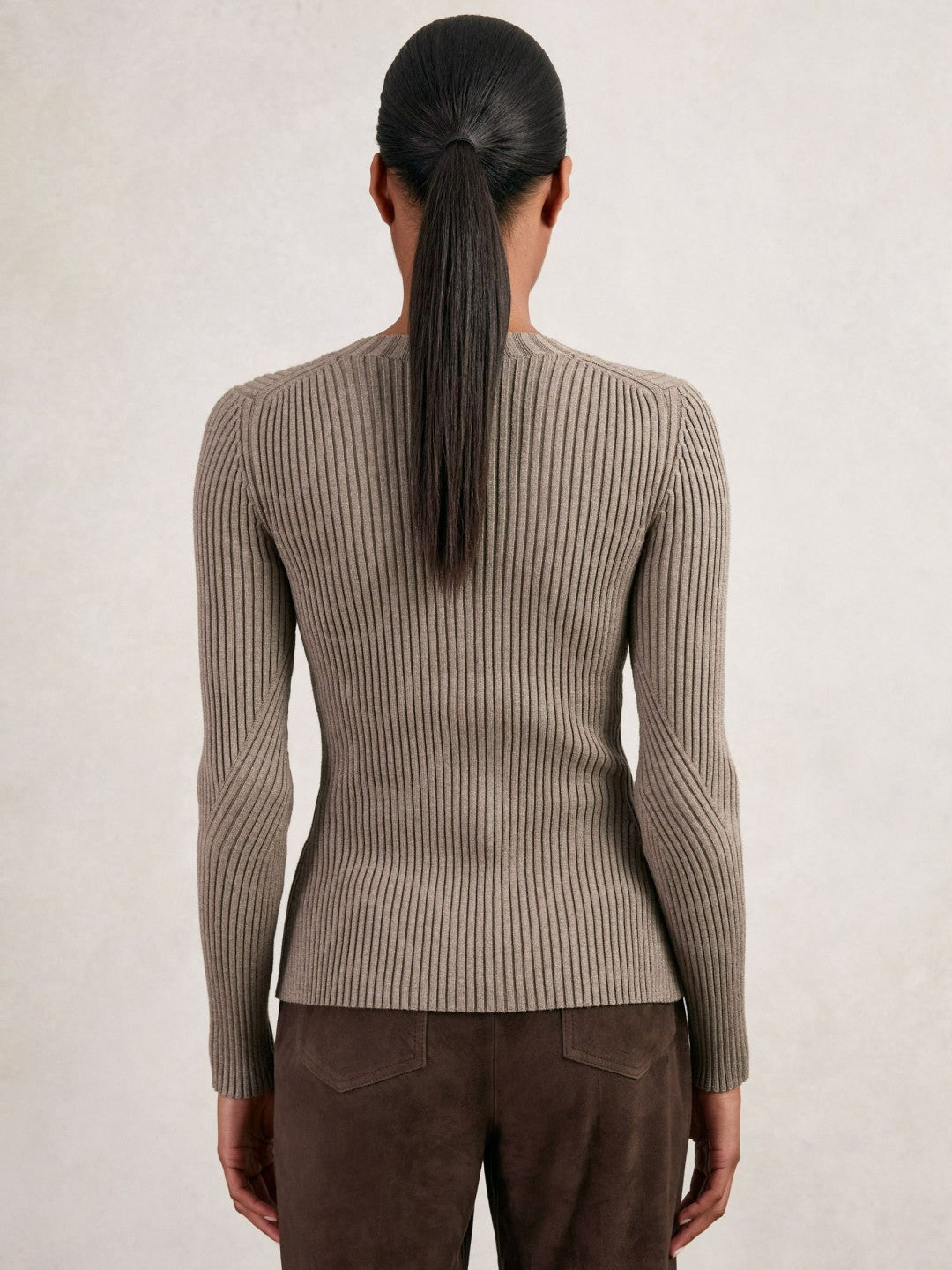 Button Front Knit Cardigan in Stone | Reiss Women Best Seller