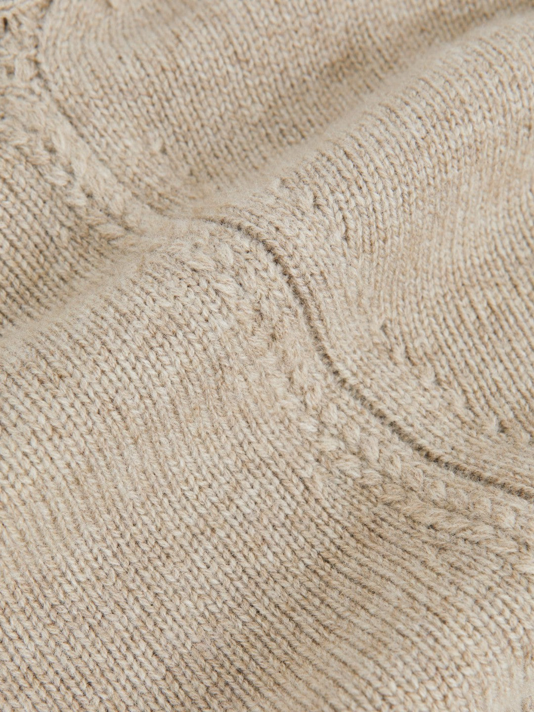 Wool-Cashmere Crew-Neck Jumper in Stone | Reiss Women Signature
