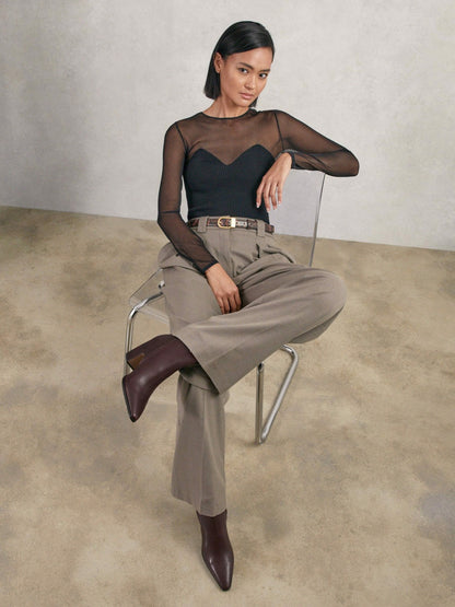 Leather Blocked Heel Ankle Boots in Oxblood | Reiss Women New