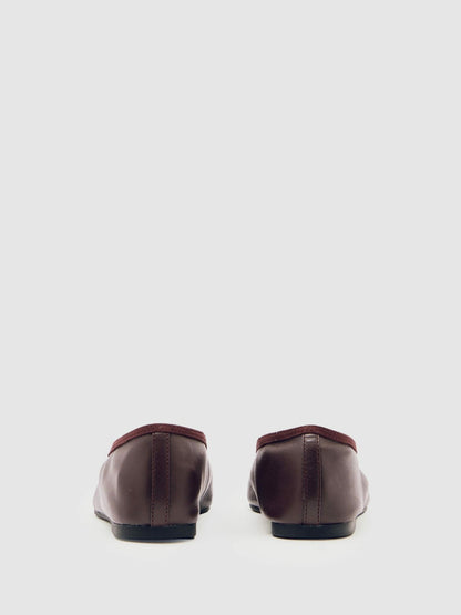 Nappa Leather Ballet Flats in Oxblood | Reiss Women Popular