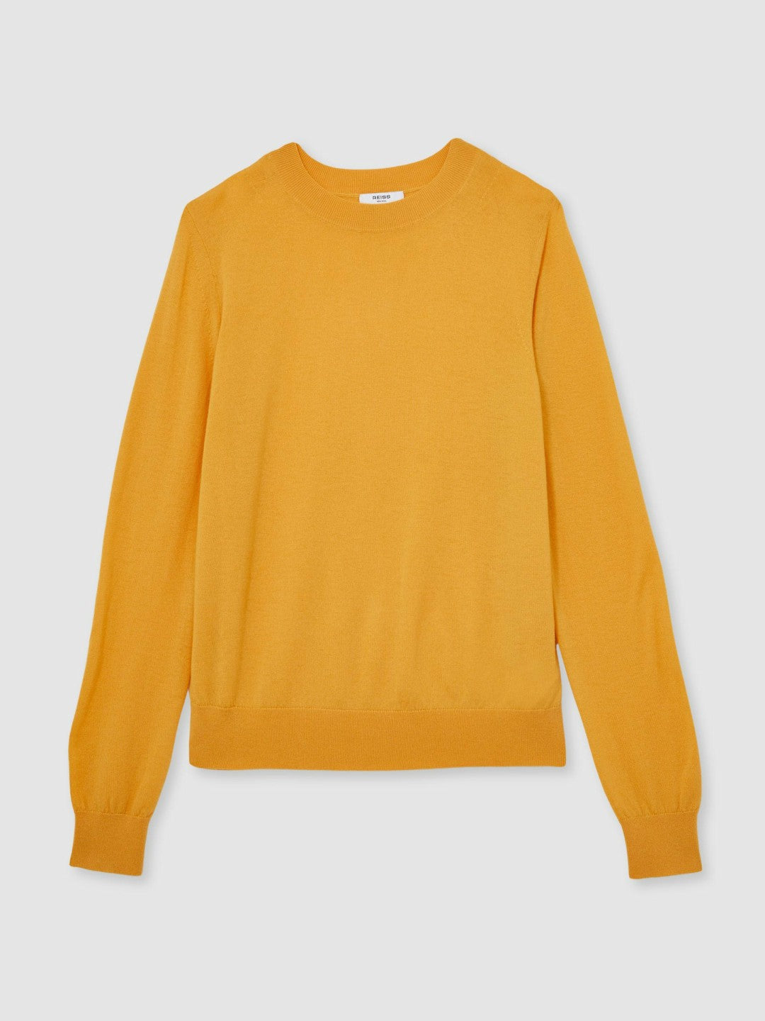 Merino Wool Crew-Neck Jumper in Yellow | Reiss Women Popular