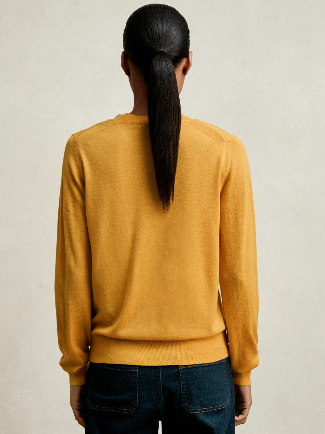 Merino Wool Crew-Neck Jumper in Yellow | Reiss Women Popular