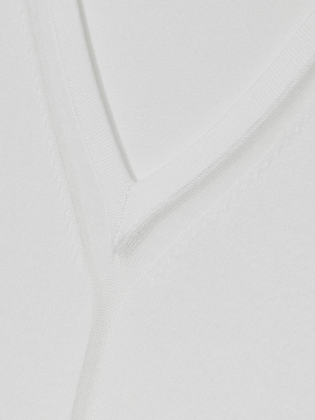 Sheer-Detail V-Neck Top in White | Reiss Women Popular