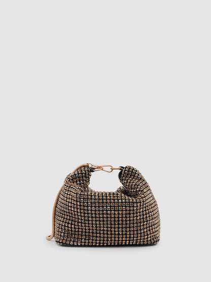 Crystal Bracelet Pouch Bag in Gold | Reiss Women Exclusive