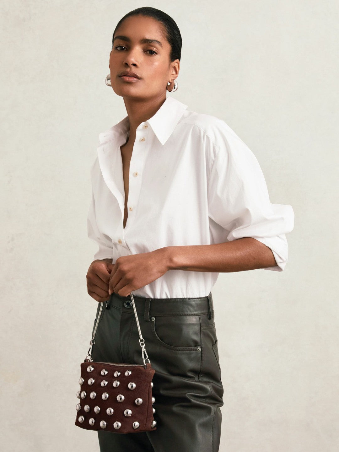 Bag in Oxblood | Reiss Women Exclusive
