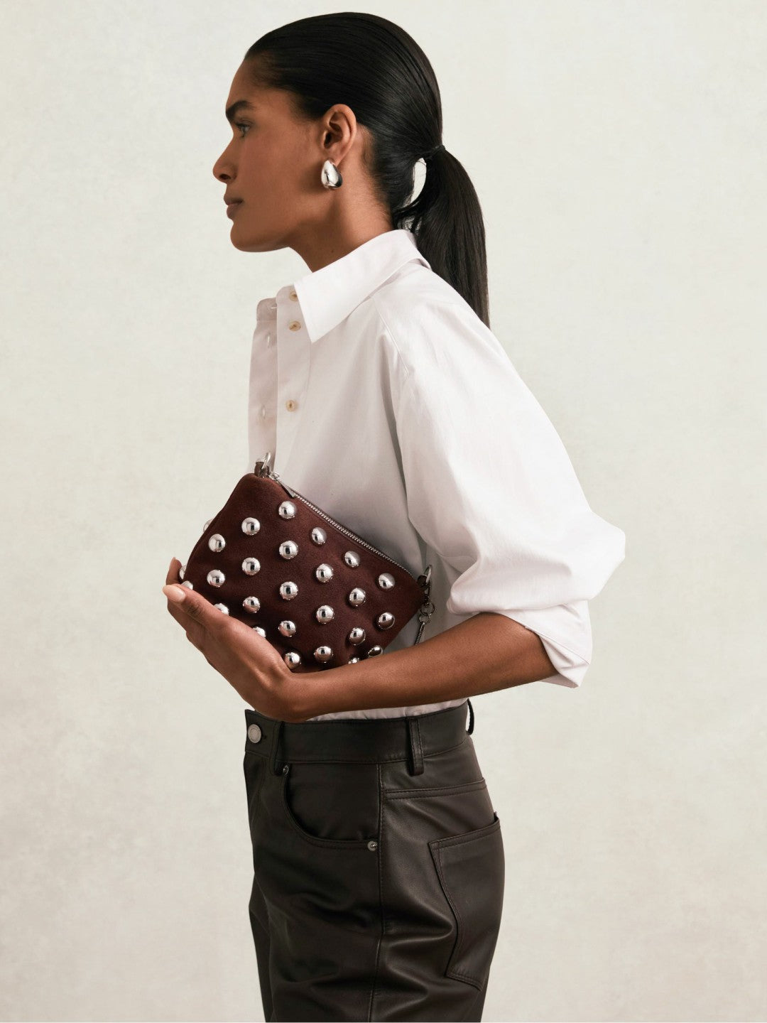 Bag in Oxblood | Reiss Women Exclusive