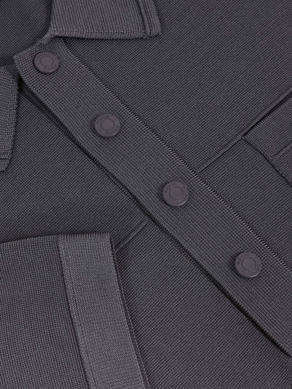 Press-Stud Seam-Detail Polo Shirt in Airforce Blue | Reiss Men Signature