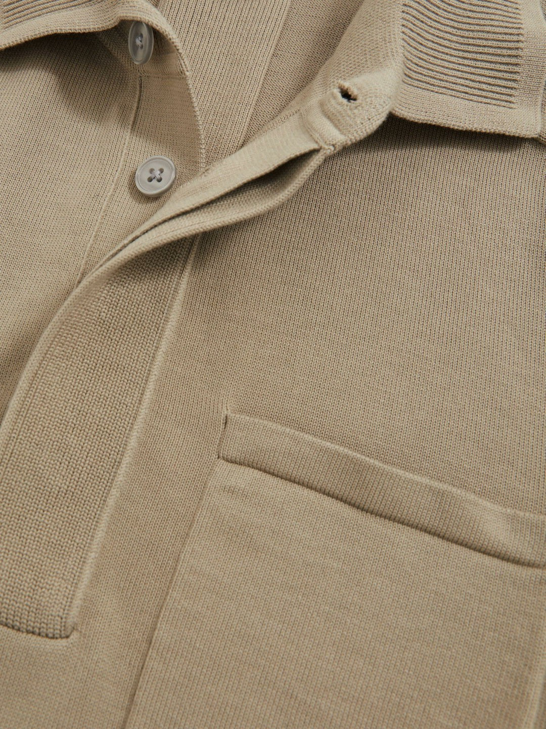 Cotton Concealed Placket Polo Shirt in Light Sage Green | Reiss Men Best Seller