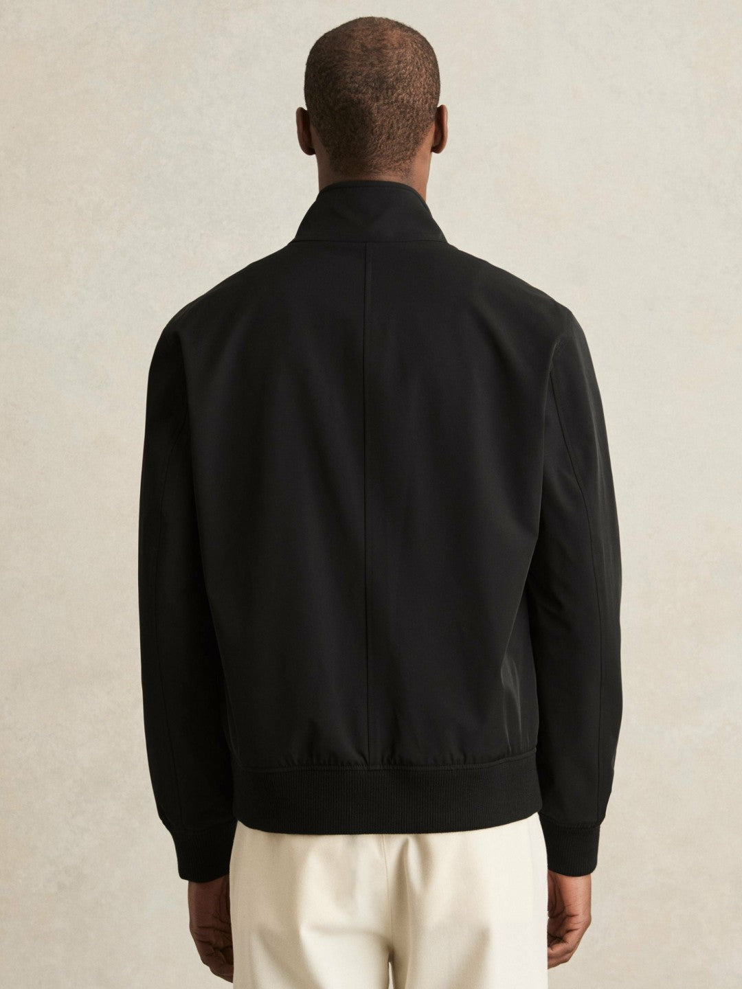 Funnel-Neck Technical Jacket in Black | Reiss Men Signature