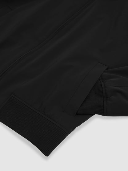 Funnel-Neck Technical Jacket in Black | Reiss Men Signature