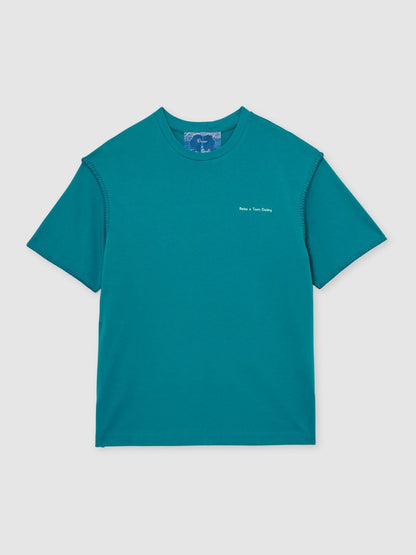 | Tom Daley Graphic-Print T-Shirt in Teal Green | Reiss Men Best Seller