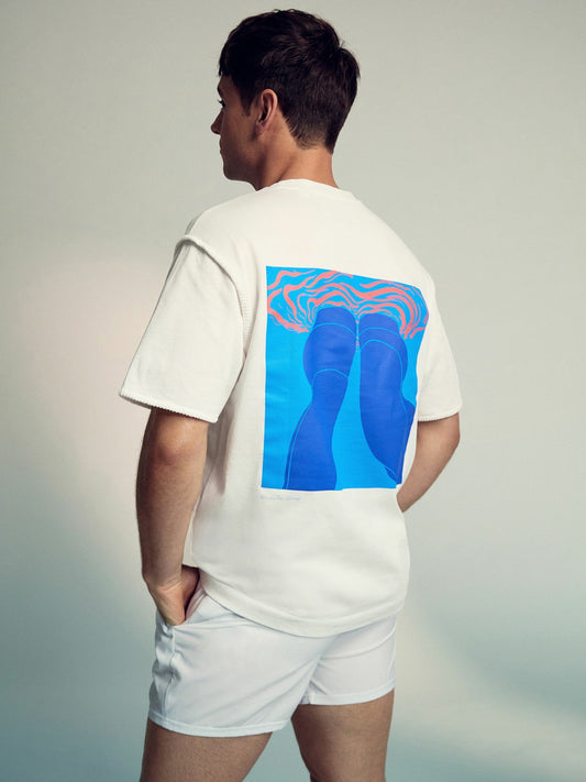 | Tom Daley Graphic-Print T-Shirt in White | Reiss Men Recommended