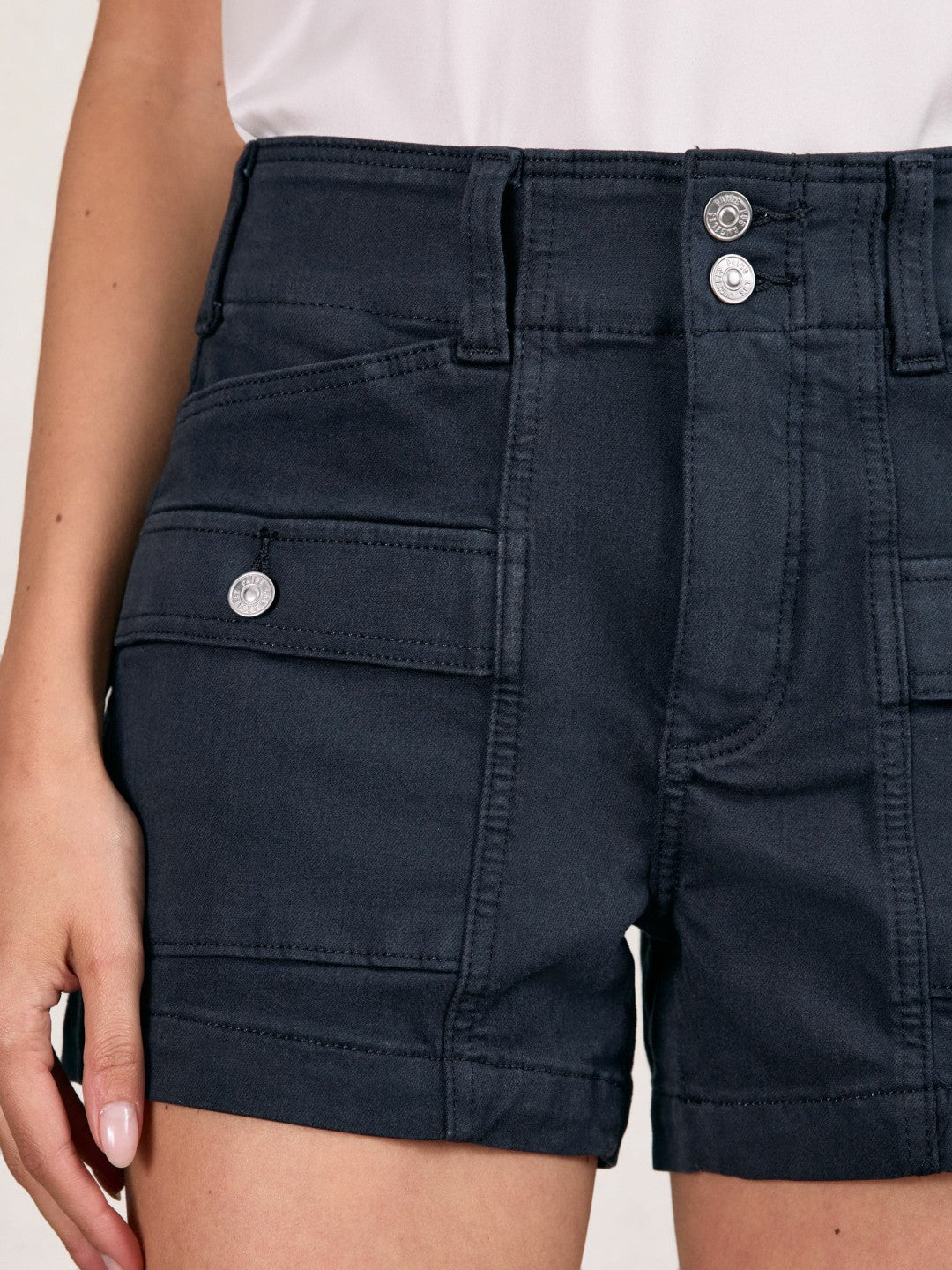 Paige Cargo Shorts in Navy | Reiss Women Recommended