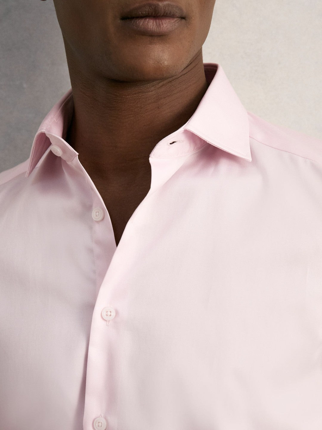 Slim Fit Slim-Fit Cotton-Sateen Shirt in Pink | Reiss Men Trending