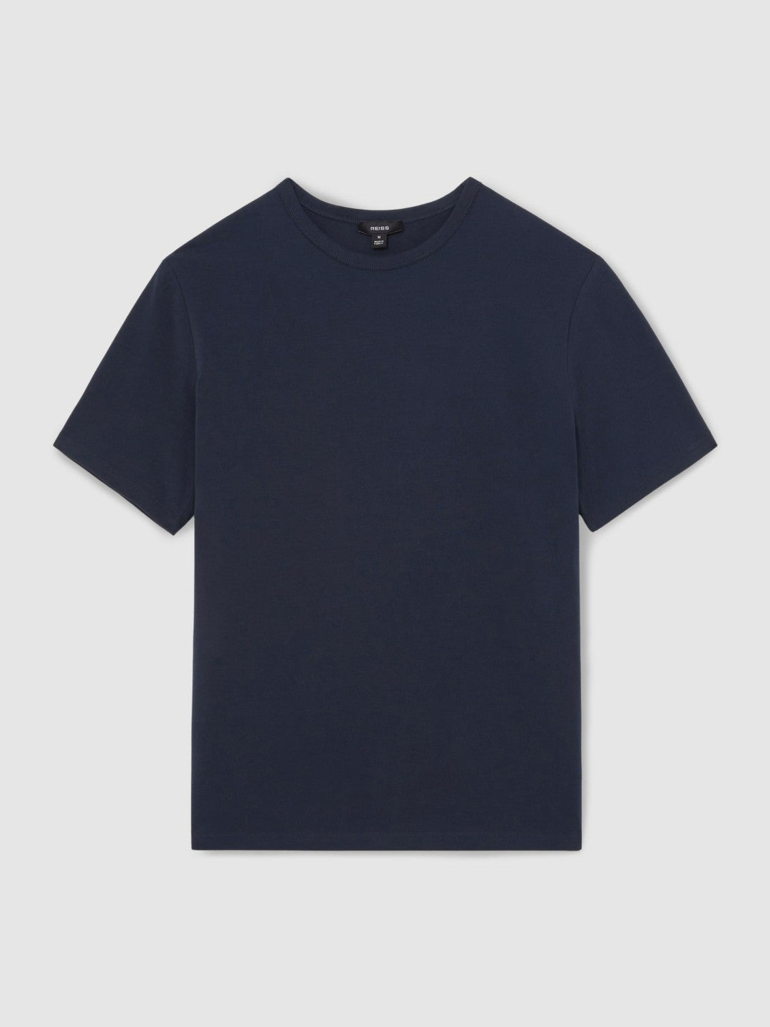 Stretch-Cotton Crew-Neck T-Shirt in Navy | Reiss Men Premium