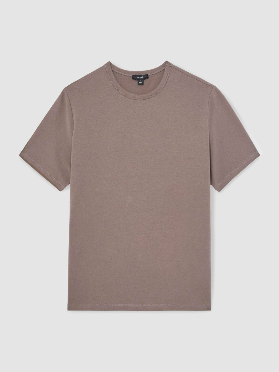 Stretch-Cotton Crew-Neck T-Shirt in Taupe Brown | Reiss Men Signature