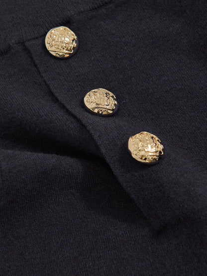 3-9 yrs Knitted Button-Detail A-Line Skirt in Navy | Reiss Children & Baby Popular