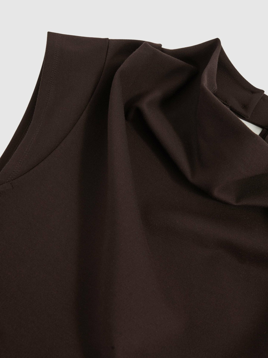 Twill-Jersey Draped Midi Dress in Burgundy | Reiss Women Trending