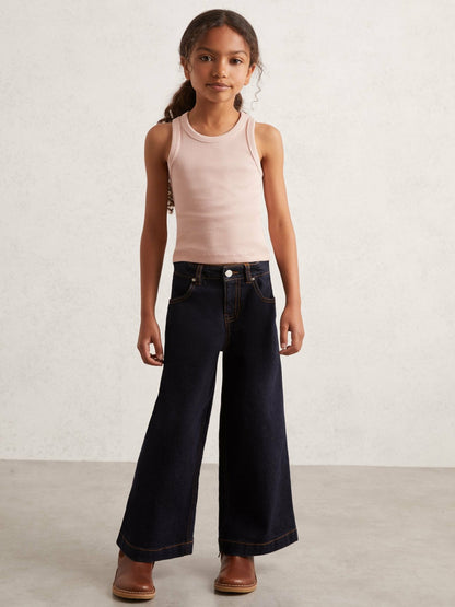 3-9 yrs Stretch-Cotton Ribbed Vest in Pink | Reiss Children & Baby Best Seller