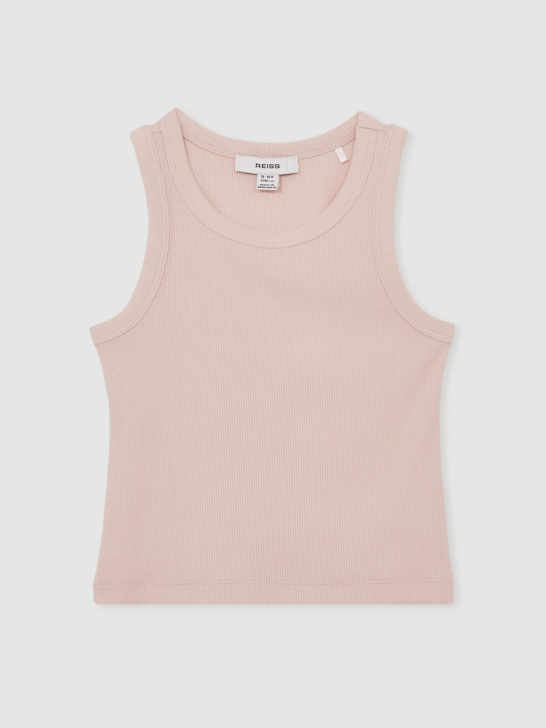 3-9 yrs Stretch-Cotton Ribbed Vest in Pink | Reiss Children & Baby Best Seller