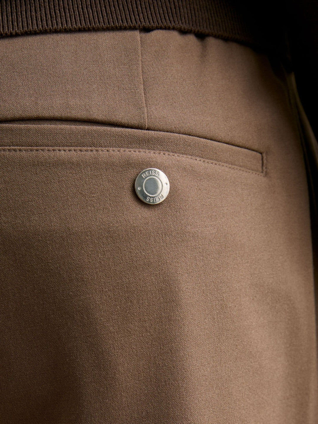 Slim-Fit Internal-Drawstring Trousers in Camel | Reiss Men Premium