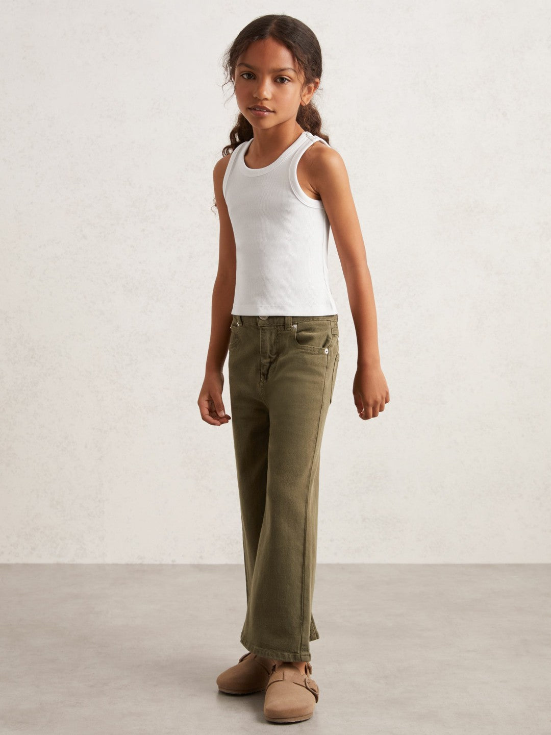 3-9 yrs Stretch-Cotton Ribbed Vest in Ivory | Reiss Children & Baby Best Seller