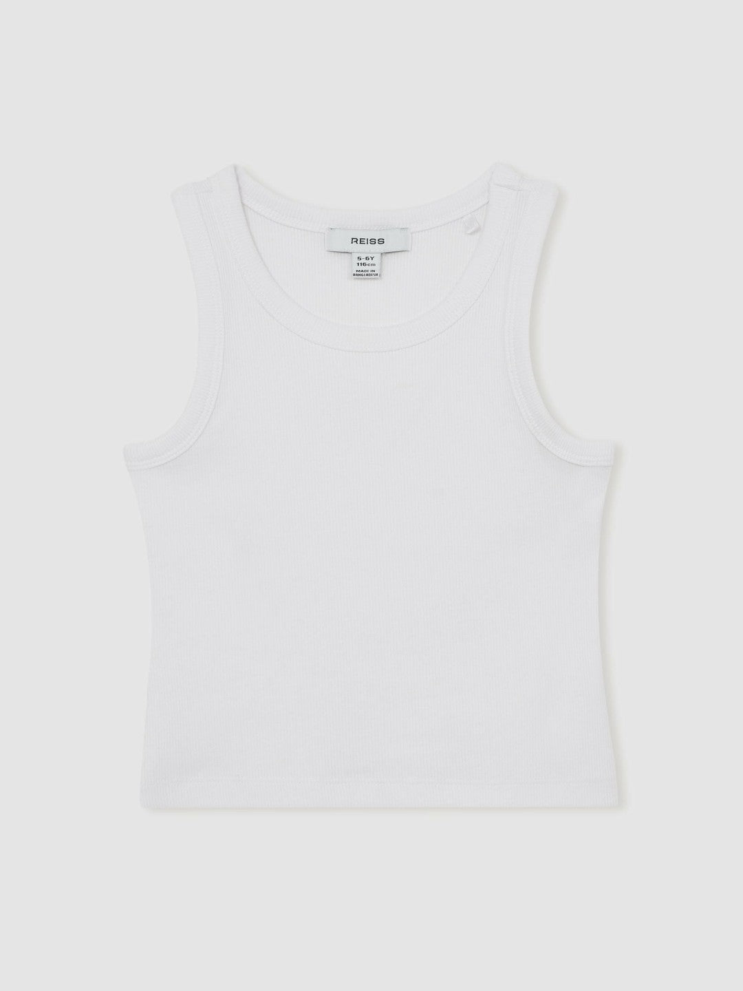 3-9 yrs Stretch-Cotton Ribbed Vest in Ivory | Reiss Children & Baby Best Seller