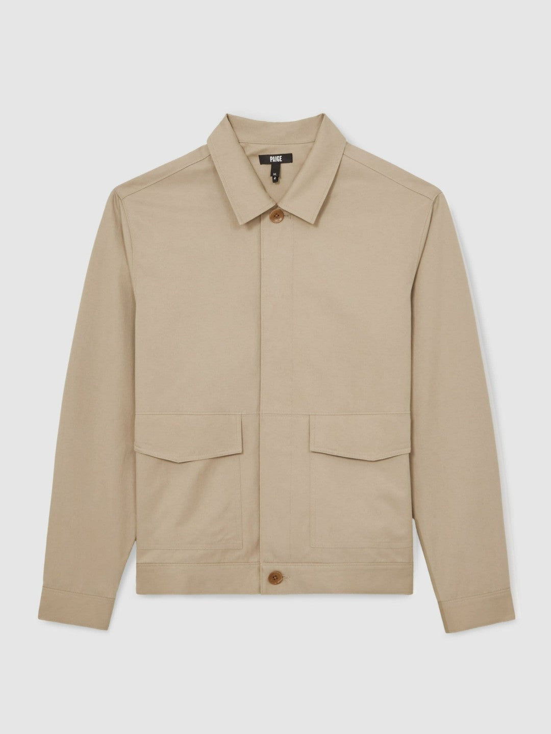 Paige Flap Pocket Worker Jacket in Beige | Reiss Men Popular
