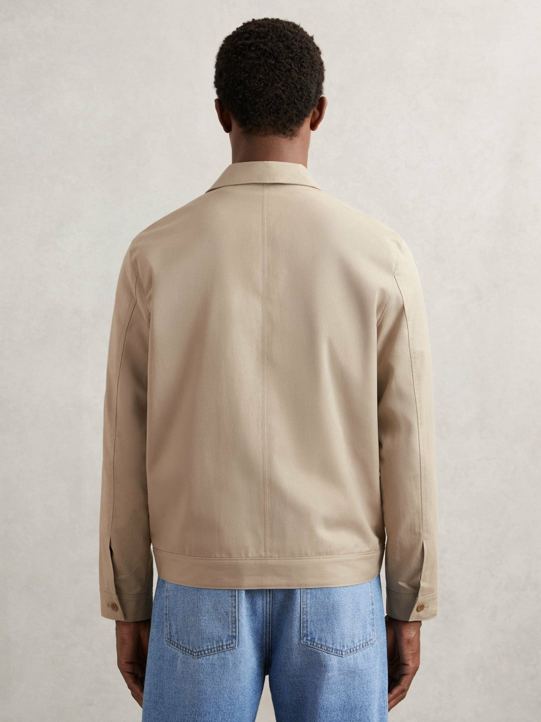 Paige Flap Pocket Worker Jacket in Beige | Reiss Men Popular