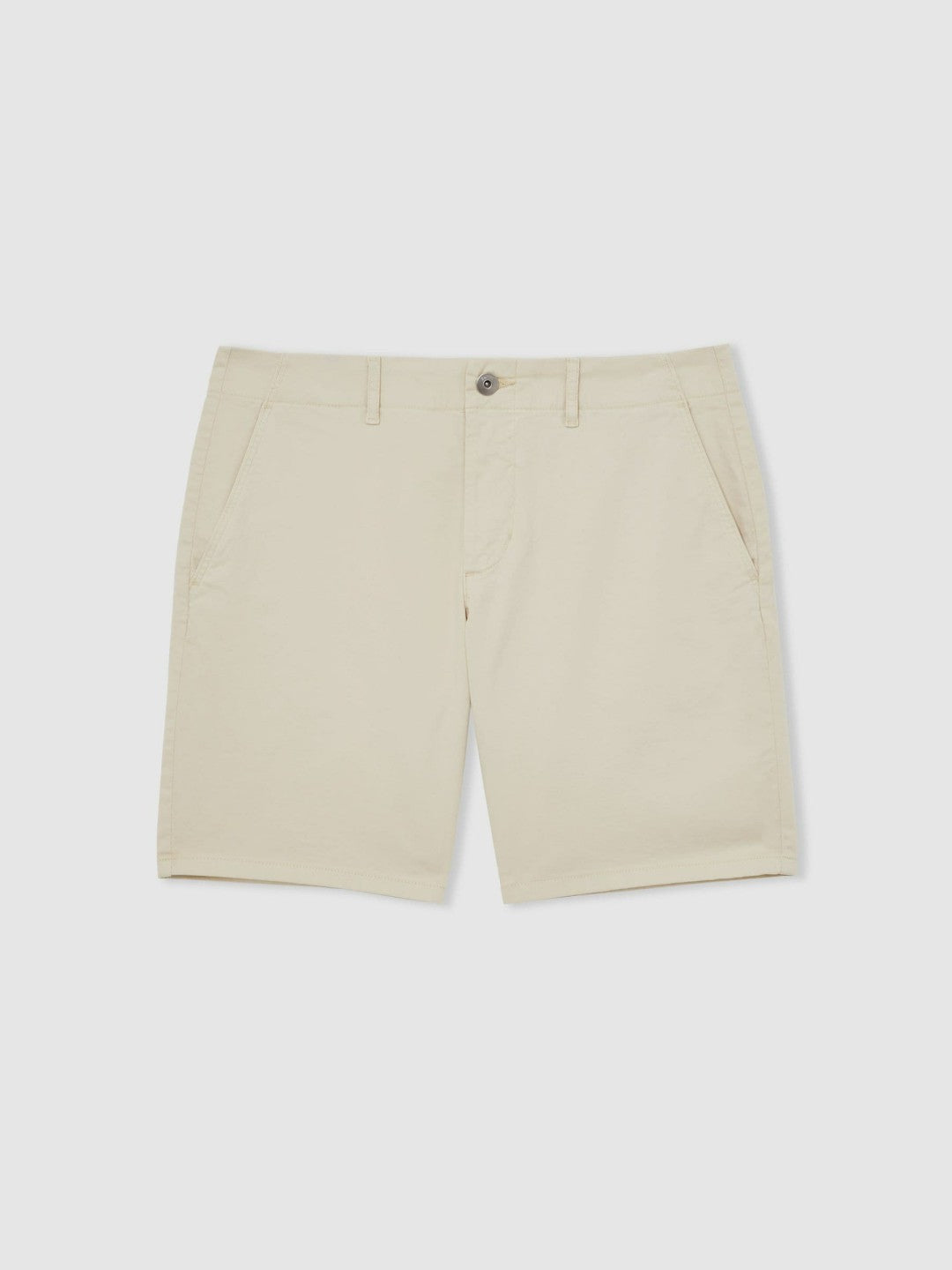 Paige Cotton Chino Shorts with Stretch in Cream | Reiss Men Premium