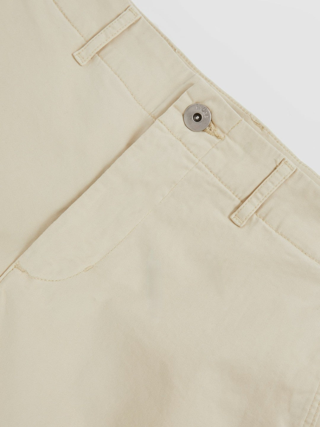 Paige Cotton Chino Shorts with Stretch in Cream | Reiss Men Premium