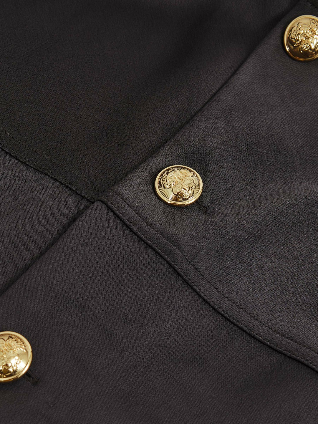 Satin Button-Back Long-Sleeve Top in Mauve | Reiss Women Signature