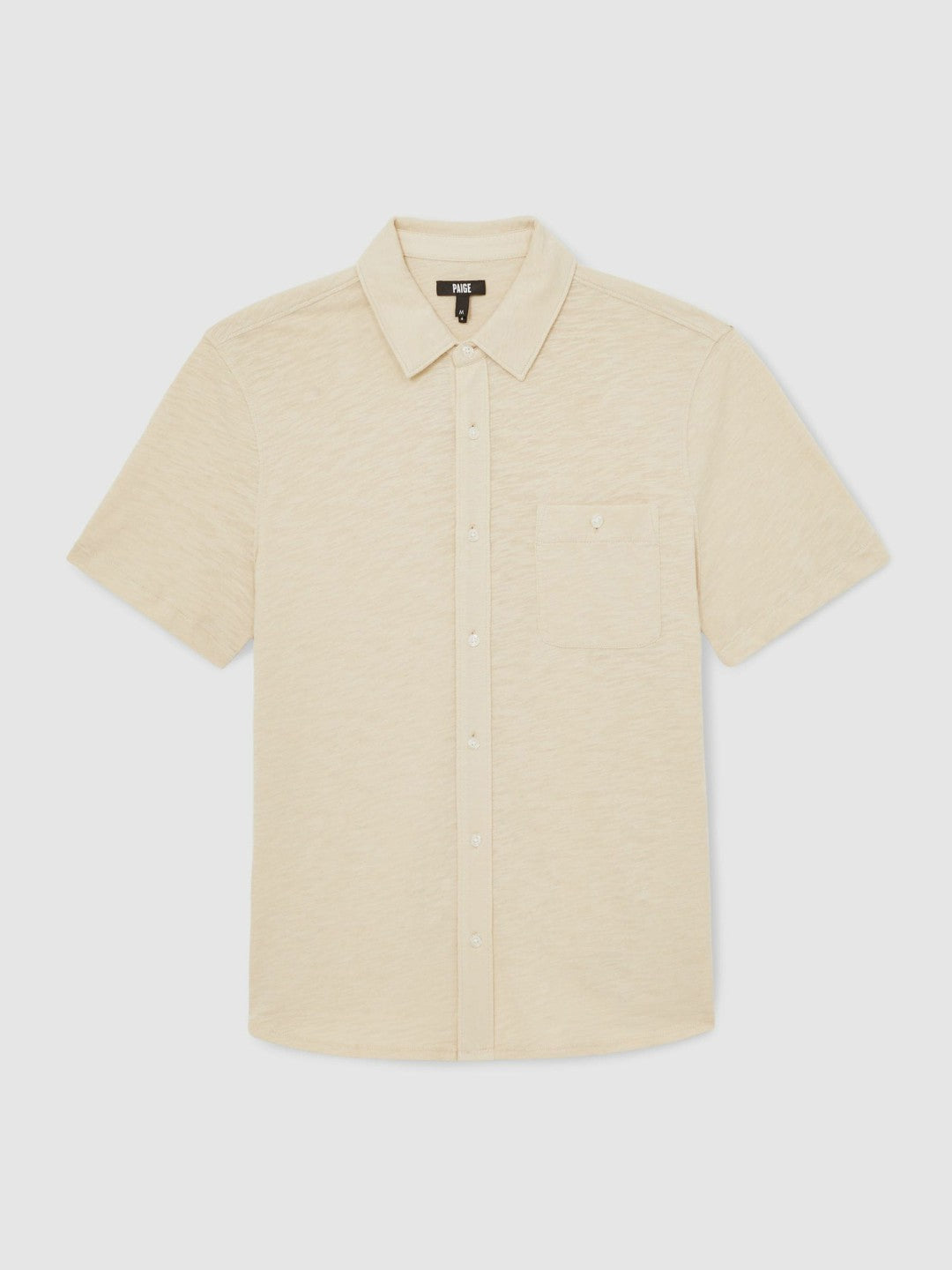 Paige Carillo Short Sleeve Shirt in Cream | Reiss Men Featured