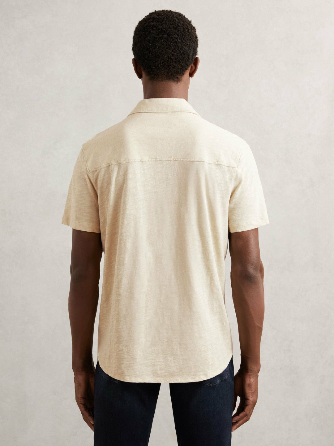 Paige Carillo Short Sleeve Shirt in Cream | Reiss Men Featured