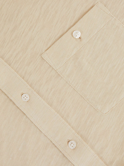 Paige Carillo Short Sleeve Shirt in Cream | Reiss Men Featured
