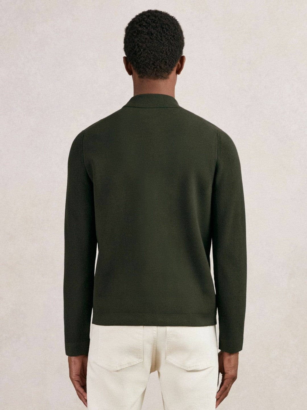 Four-Pocket Zip-Through Cardigan in Forest Green | Reiss Men New