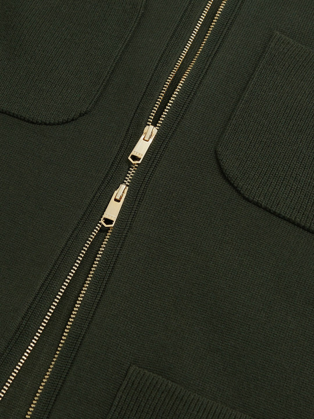 Four-Pocket Zip-Through Cardigan in Forest Green | Reiss Men New