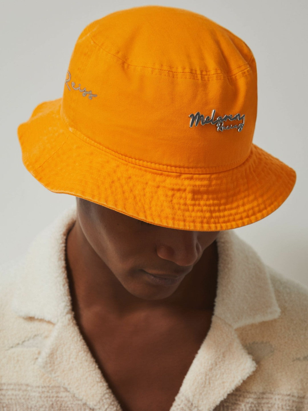 Unisex Fit McLaren Racing Cotton Bucket Hat in Papaya Orange | Reiss Men Recommended