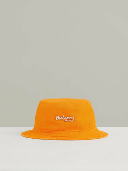 Unisex Fit McLaren Racing Cotton Bucket Hat in Papaya Orange | Reiss Men Recommended